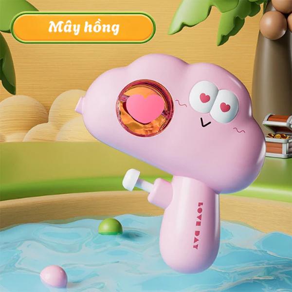 Đồ Chơi Súng Phun Nước - Hình Mây - Kingdom Toys 7355 (HY-102) - Màu Hồng