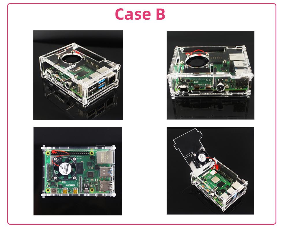 Raspberry PI 4 Model B 8 4 2 1 GB RAM CASE SOFT SINDS Bộ điều hợp năng lượng Tùy chọn 32 64 128 GB TF Thẻ cho RPI 4
