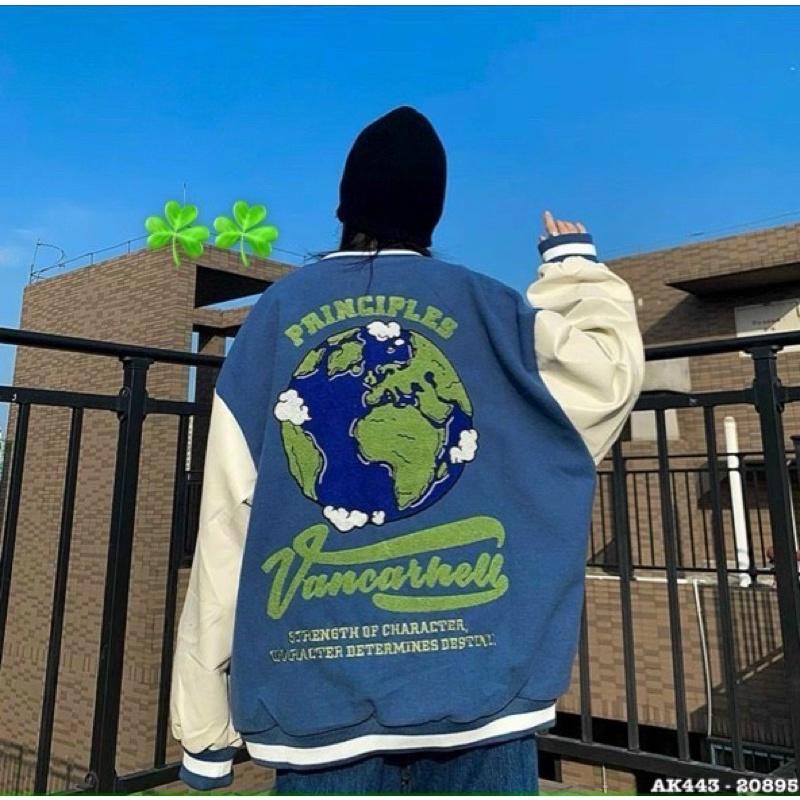 Áo Khoác Bomber Đôi Nam Nữ Nỉ Bông Dày Dặn, Áo Bomber Nam Nữ Form Rộng UNISEX IN ORIGINAL