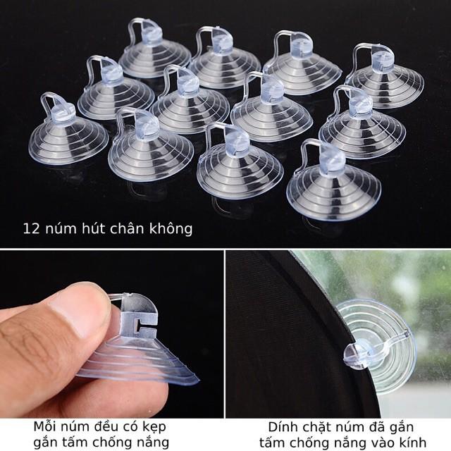 Bộ 6 Tấm Che Nắng Ô Tô Rèm chắn nắng cho Ô tô màu bạc