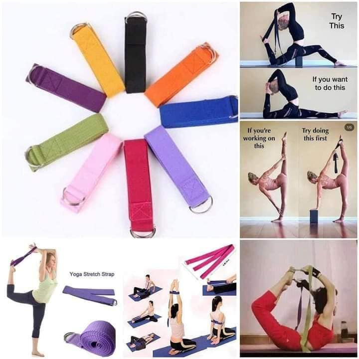 Dây Đai Tập Yoga 2.5m  Chất Liệu Cotton Bền Đẹp - Dụng Cụ Hỗ Trợ Tập Yoga