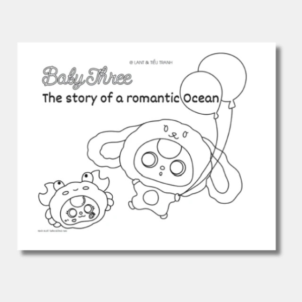 Sách Tô Màu BabyThree - The Story Of A Romantic Ocean