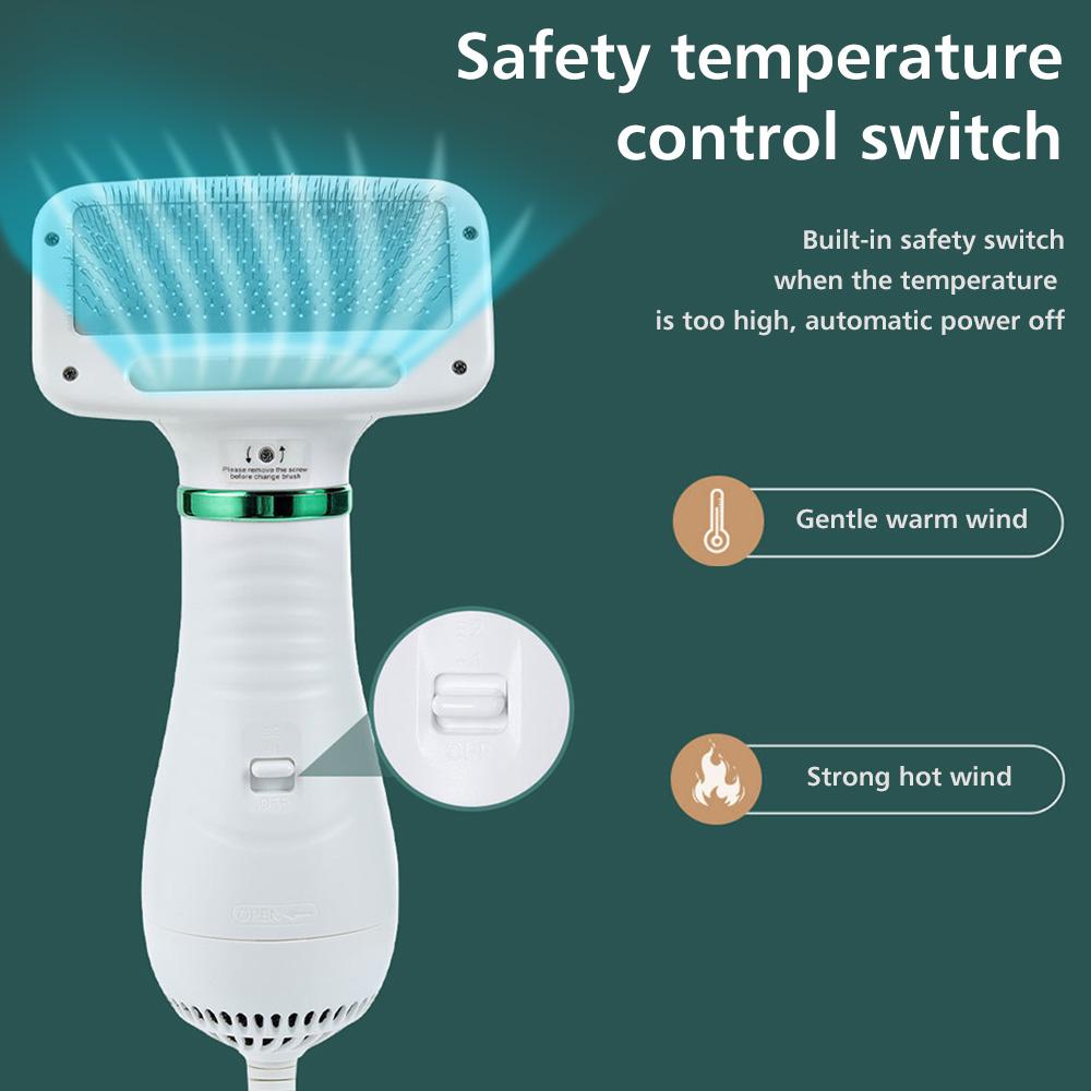 Máy sấy, chải lông Slicker Brush cho thú cưng, có điều chỉnh nhiệt độ thấp trung bình cao