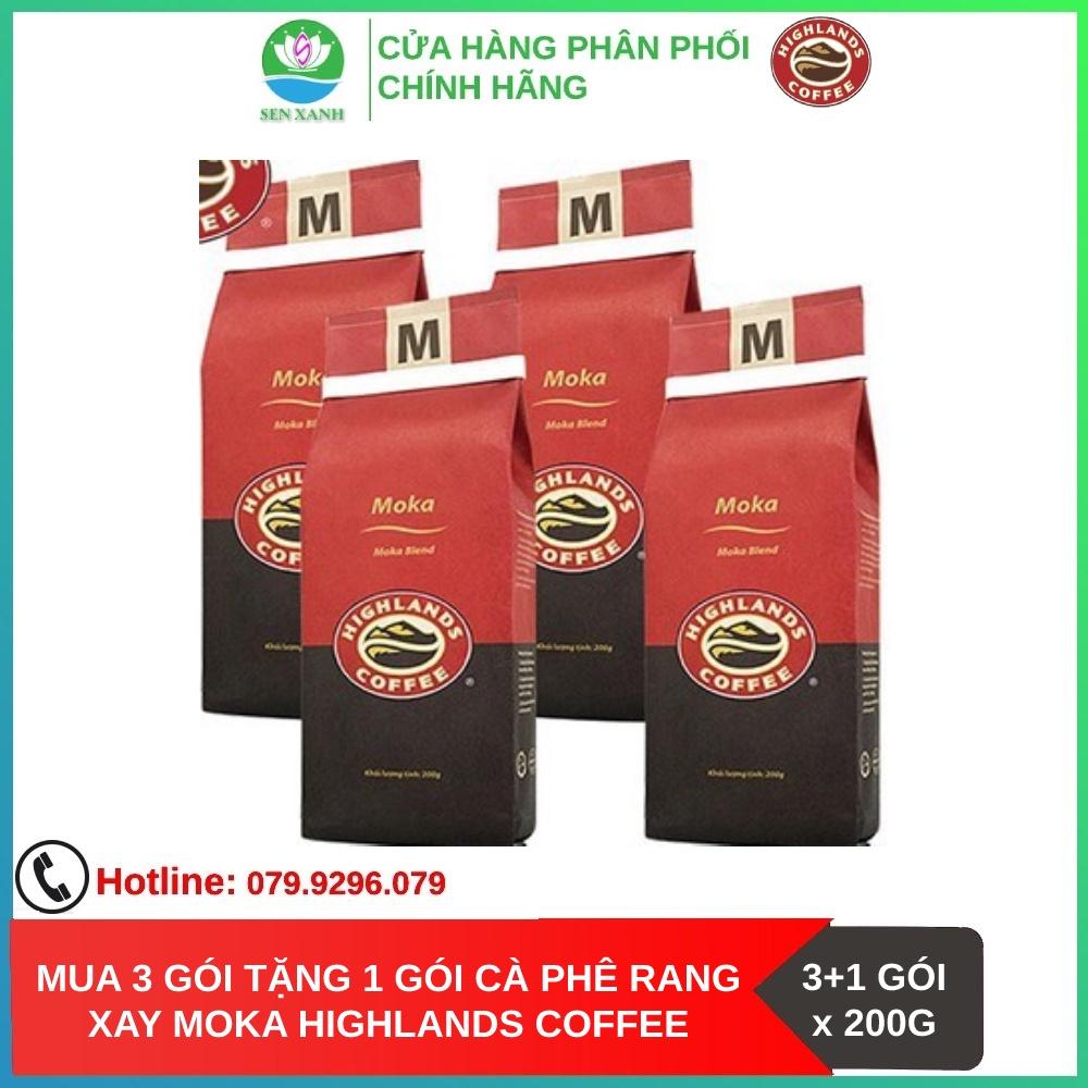 Mua 3 gói tặng 1 gói Cà phê Rang xay Moka Highlands Coffee 200g