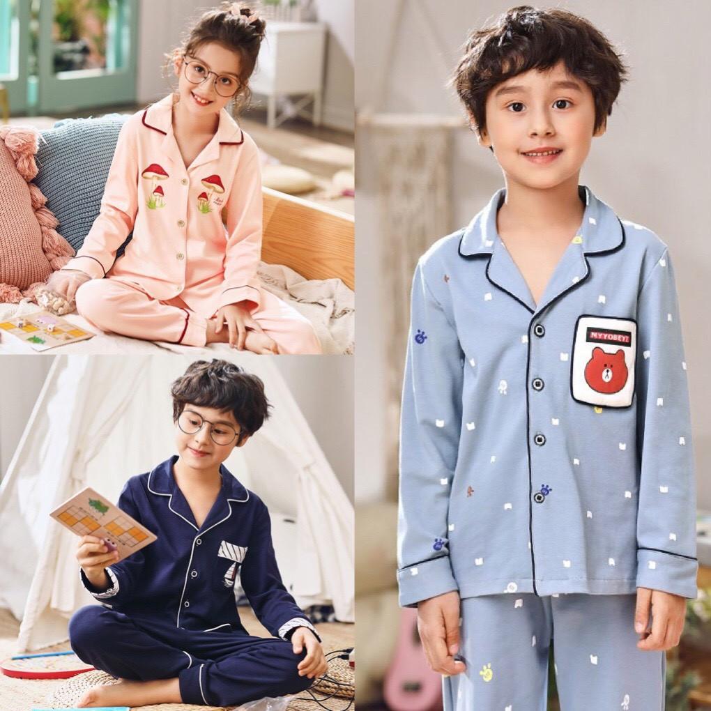 Đồ bộ Pijama bé gái - bé trai, chất  liệu cotton 100% thoáng mát, phù hợp các bạn lớn cao 1.4-1.5m