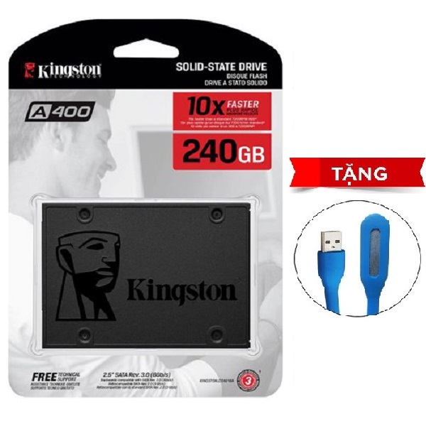 Ổ Cứng SSD Kingston A400 (240GB) - Hàng Chính Hãng + Tặng Đèn Led