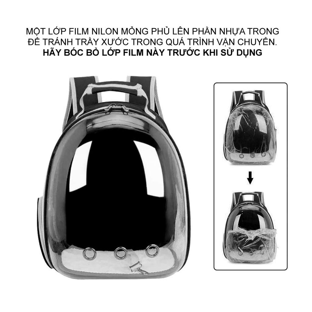 Balo Phi Hành Gia Trong Suốt Vận Chuyển Thú Cưng Chó Mèo