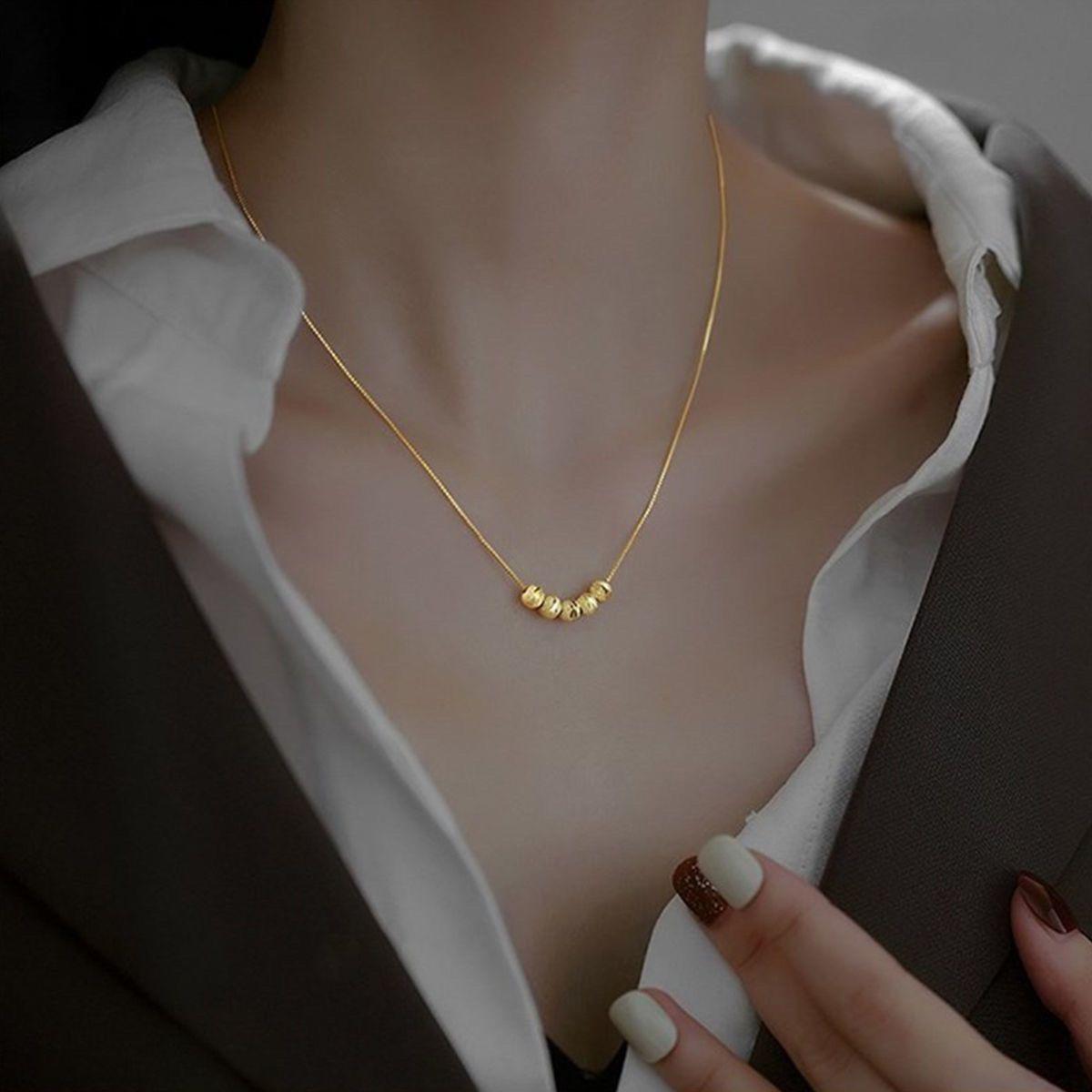 Dây chuyền titan cao cấp bi tròn hottrend CiCi Accessories trang sức nữ sang trọng cá tính