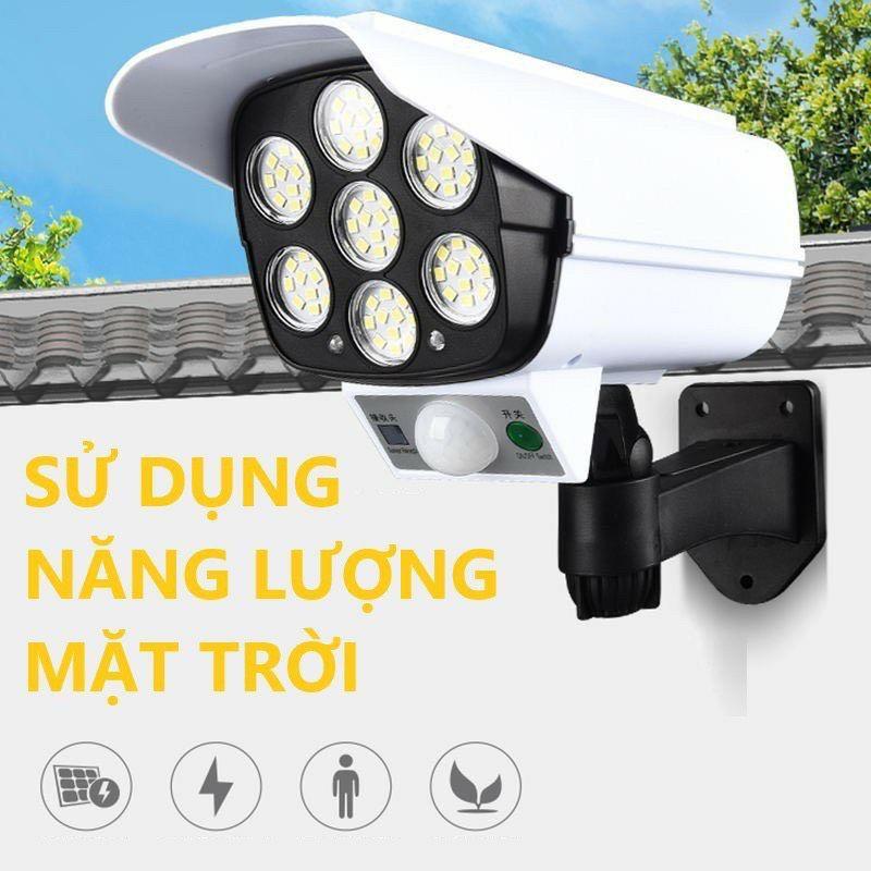 Đèn Năng Lượng Mặt Trời Giả Camera Chống Nước - Tự Động Bật Tắt Chống Trộm - Có Điều Khiển Cảm Biến