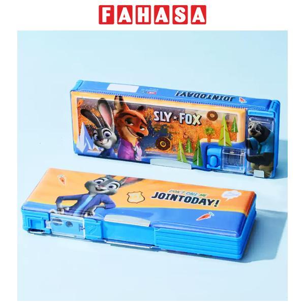 Hộp Bút Kèm Chuốt Chì Zootopia - Ume DM28845-Z2 - Màu Xanh Cam
