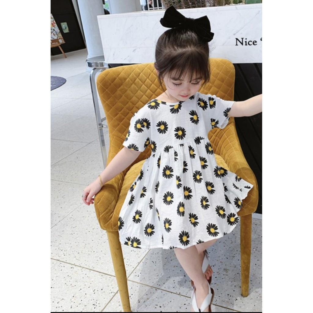 Váy cotton Hoa Cúc Nhí Cho Bé