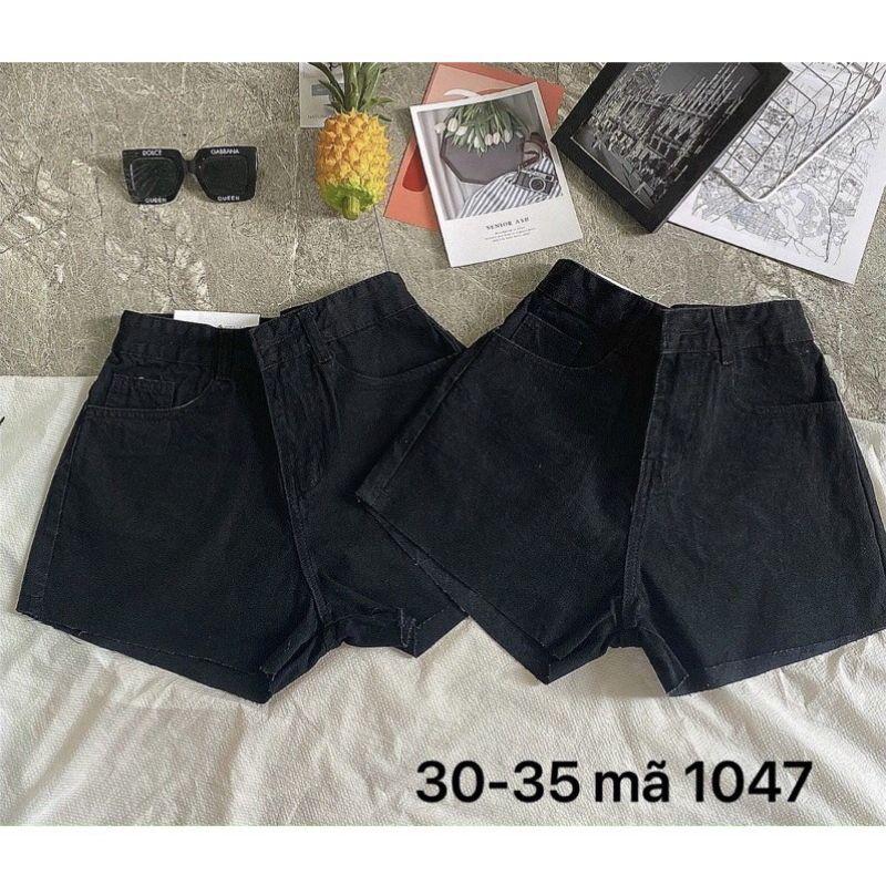 QUẦN SORT JEAN ĐEN TRƠN BIGSIZE LƯNG CAO SIU XINH