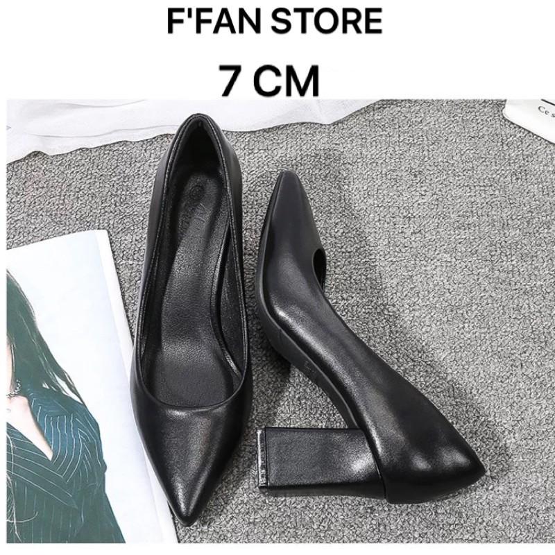 Giày Cao Gót Gót Vuông Cao Cấp Công Sở Văn Phòng Nữ FFAN STORE