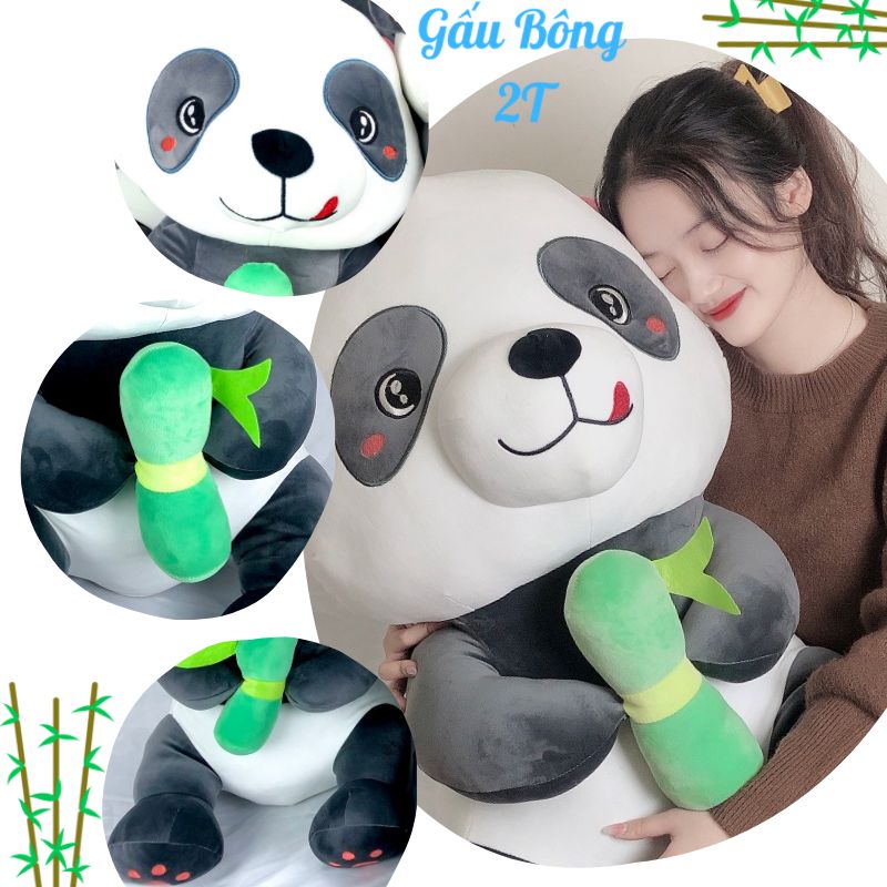 Gấu Bông Gấu Trúc Dễ Thương-Hàng Cao Cấp Gấu Bông 2T- Gối Ôm, Gấu Bông, Đồ Chơi Chất Liệu Bông Gòn Cao Cấp, Vải Nhung Co Giãn, Mềm Mịn, Đàn Hồi