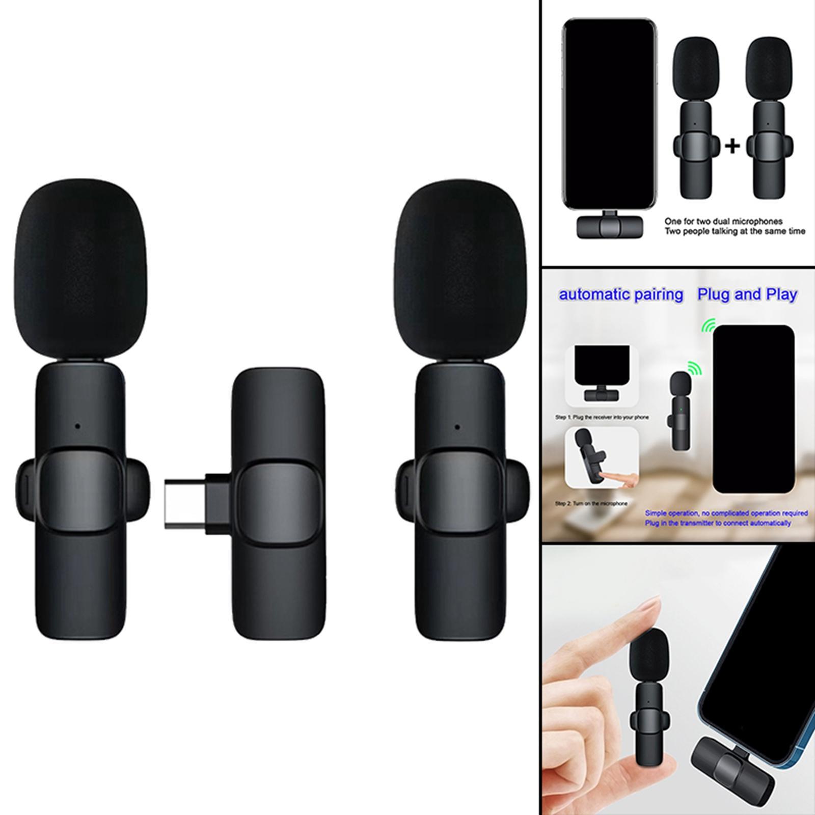Wireless Lavalier Microphone for Smartphone Tablets Livestreaming