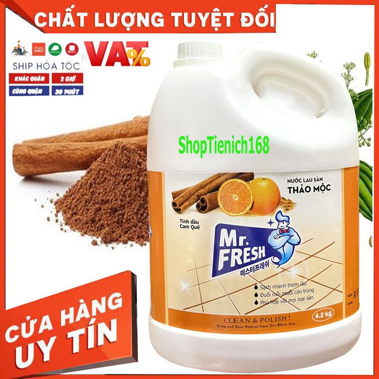 [NHÀ THƠM-SÀN SẠCH] Nước Thơm lau sàn Diệt khuẩn Mr.fresh 4,2L Hương cam quế