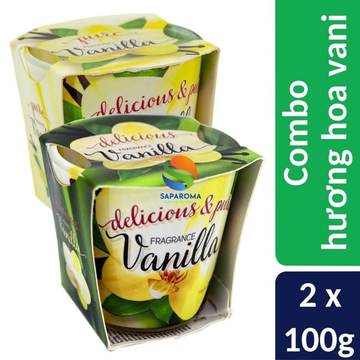 Combo 2 ly nến thơm tinh dầu Bartek Vanilla 100g - hương hoa vani, nến trang trí, thơm phòng, thư giãn, Hỗ trợ khử mùi