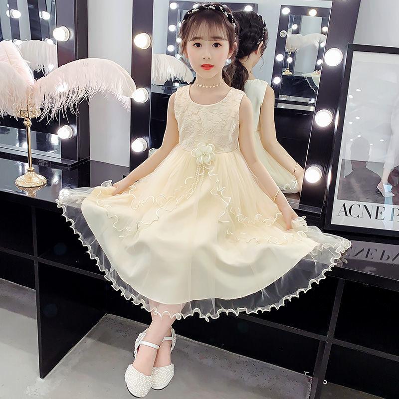SHUANGYAN Cô gái mùa hè đầm 2023 trẻ em tây mùa hè đầm công chúa váy cô gái mùa hè đầm