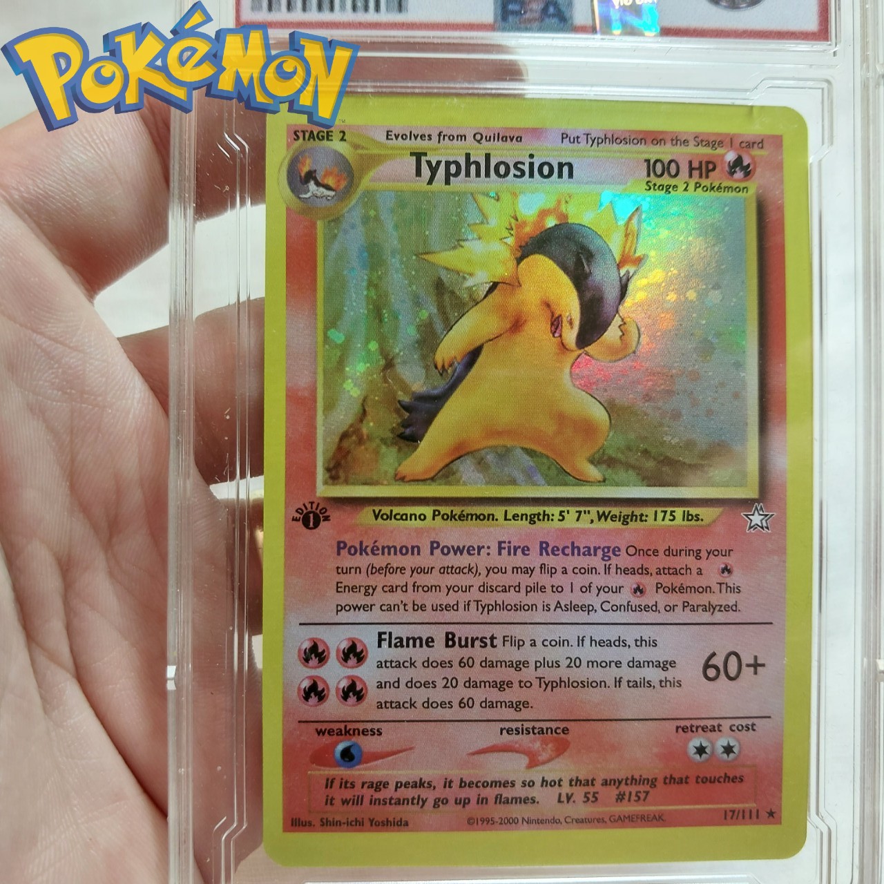 Typhlosion 17 111 Thẻ nitendo 1995 Pokémon sóc lua tiến hóa cấp 3 1459 d7 10