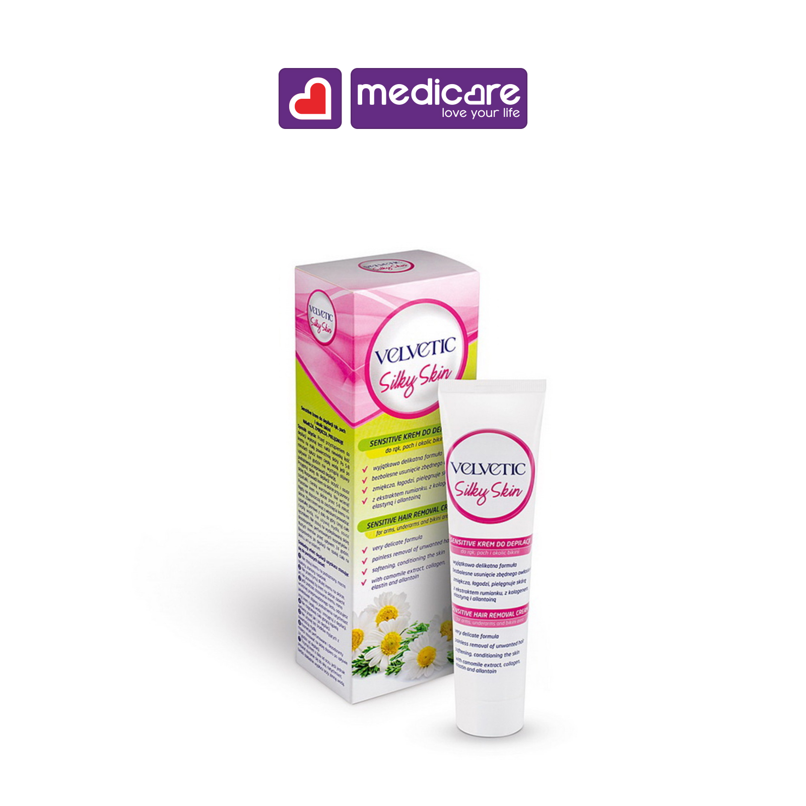 Kem tẩy lông VELVETIC da nhạy cảm 100ml