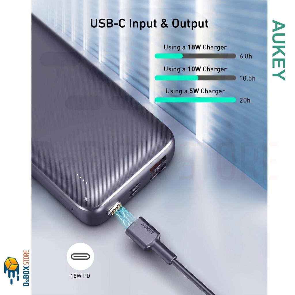 Pin Sạc dự phòng Aukey PB-N74S Basix Plus 20000mAh SCP 22.5W PD/QC 3.0 - Hàng Chính Hãng