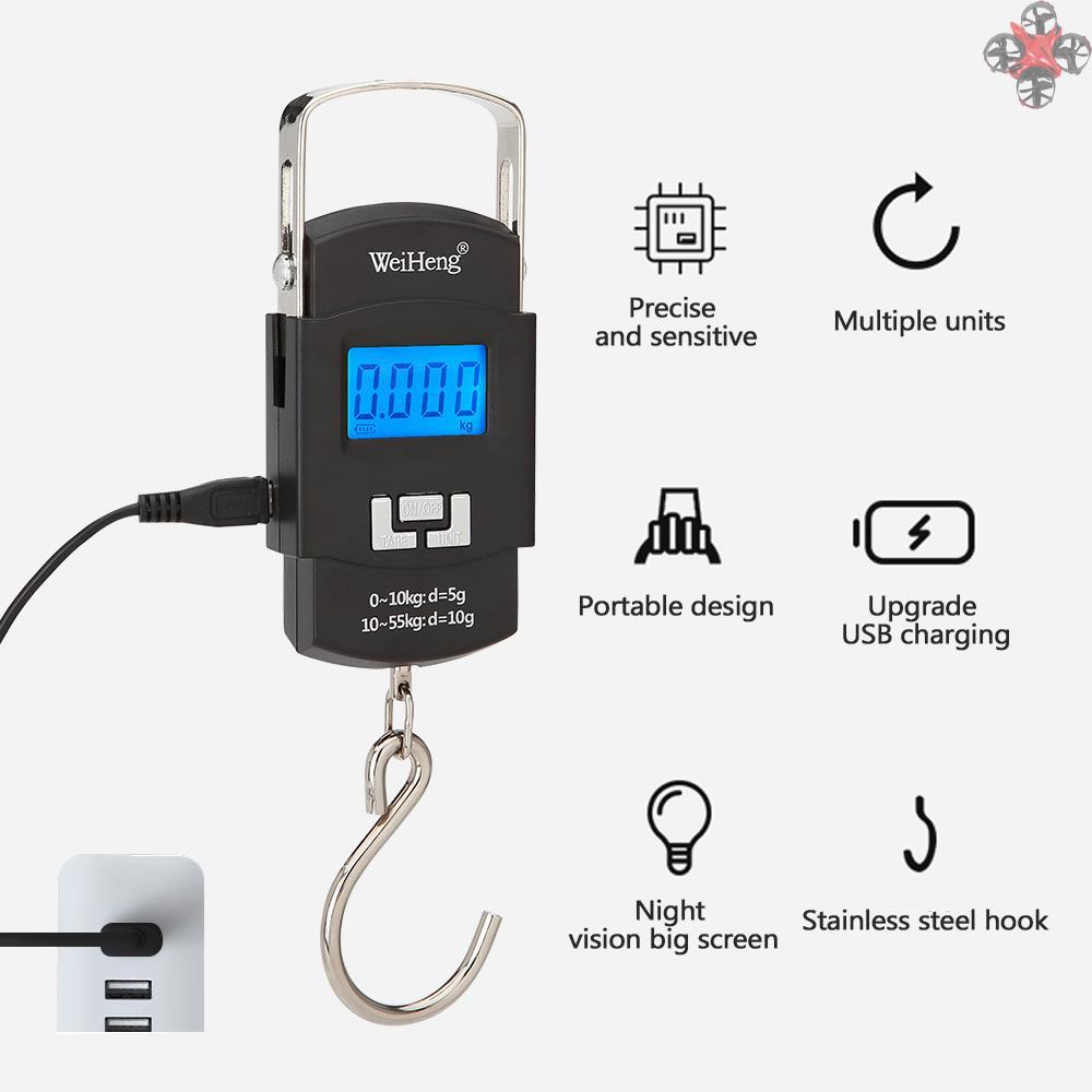 Cân Hành Lý Điện Tử Có Màn Hình Lcd Weiheng Wh-A25 55kg