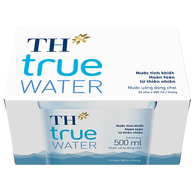 Thùng 24 chai nước tinh khiết TH True Water 500ml