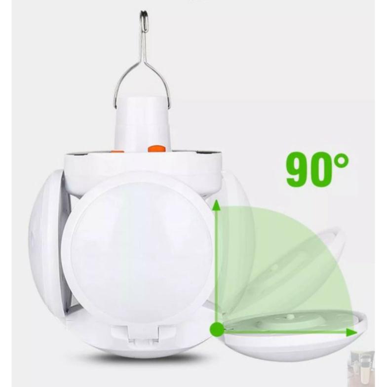 Bóng Đèn Tích Điện 40W , Năng Lượng Mặt Trời 4 Cánh ,Đèn Led Siêu Sáng ,Tiết Kiệm Điện Năng , Chống