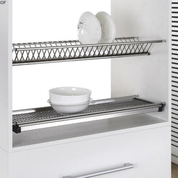 Giá bát 2 tầng cao cấp inox SUS 304