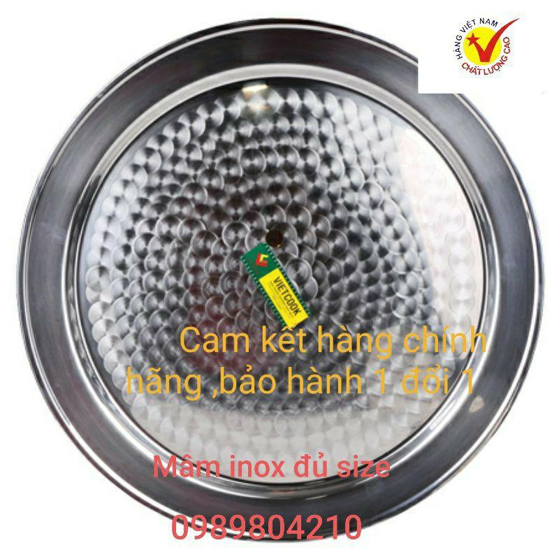 Mâm inox tròn ,mâm tròn inox ,mâm cơm inox ,mâm vành 304 đủ size từ 40,44,48,52,56