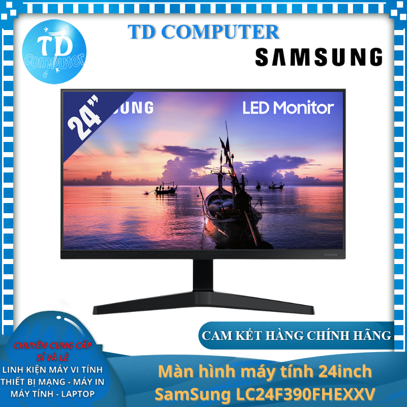 Màn hình máy tính 24inch SamSung LC24F390FHEXXV (23.8&quot; IPS FHD 75Hz, HDMI+VGA) - Hàng chính hãng Viễn Sơn phân phối