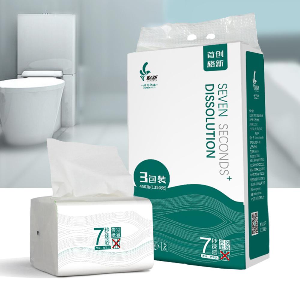 3 gói khắn giấy 3 lớp hút ẩm chịu lực chống rách hòa tan tốt trong nước