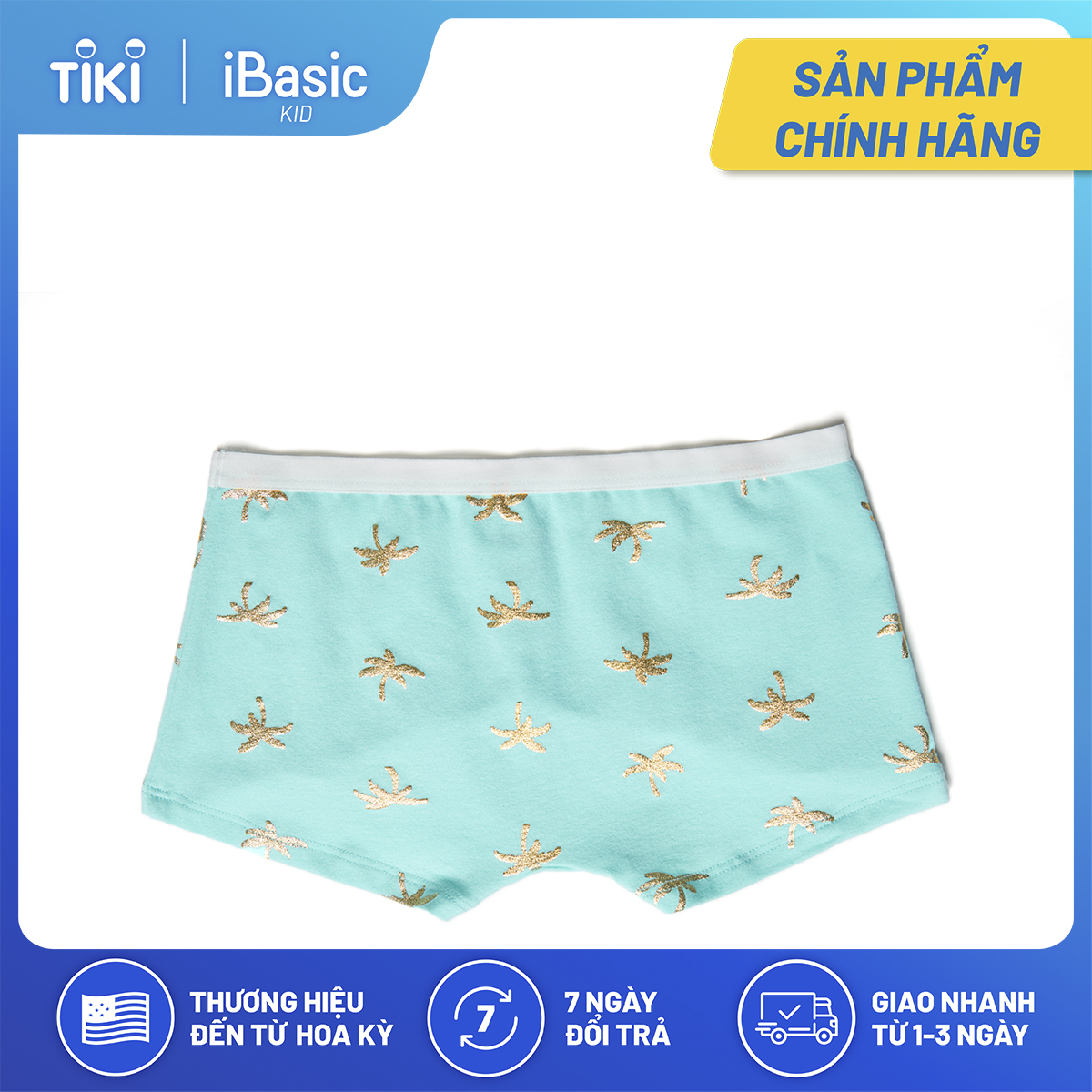 Quần lót bé gái cotton boyshort hoạ tiết iBasic PANG014