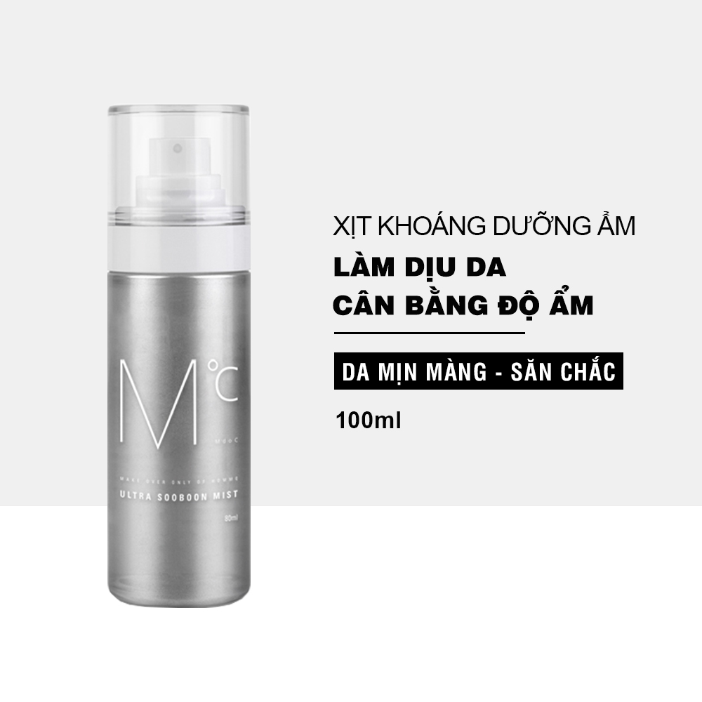 Nước xịt khoáng dưỡng ẩm và làm dịu da dành cho nam MdoC Ultra Sooboon Mist 100ml JN-MXK01