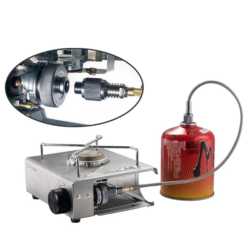 Outdoor Gas Tank Propane Refill Adapter Aluminum Alloy Gas Stove Connector for Outdoor Picnic BBQ Garden Party
