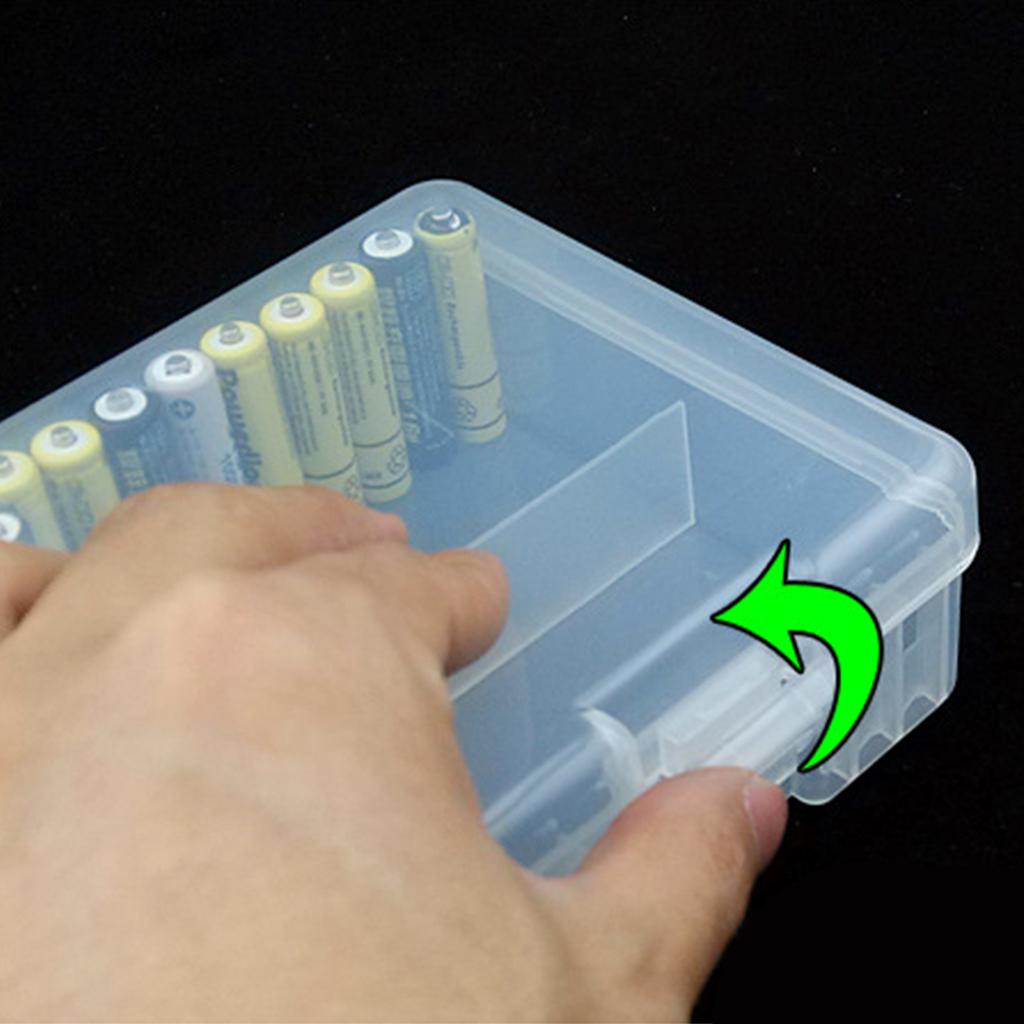 100 x Hard Plastic Case Holder Storage Box for Rechargeable AAA Batteries