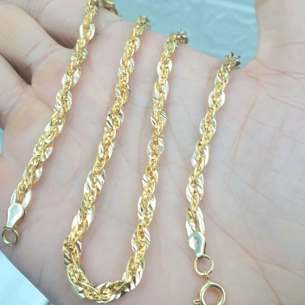 Dây Chuyền Xoắn Ốc Cao Cấp- Vòng cổ dùng lâu dài không kiêng mồ hôi muối