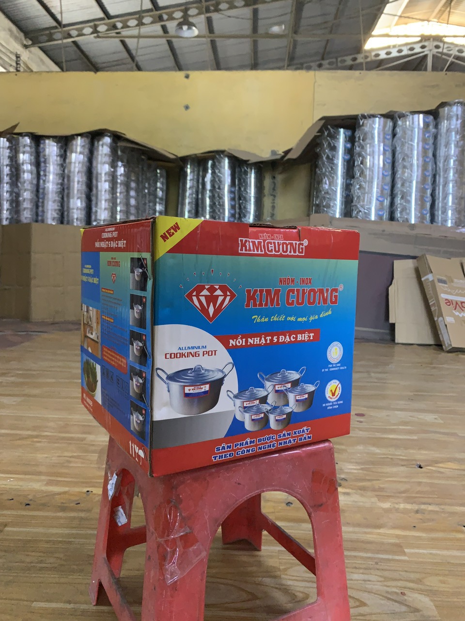 Bộ nồi Kim Cương ( ĐB ), (16, 18, 20, 22, 24cm) NN5DB,  bộ nồi gồm 5 cái size 16cm, 18cm, 20cm, 22cm, 24cm