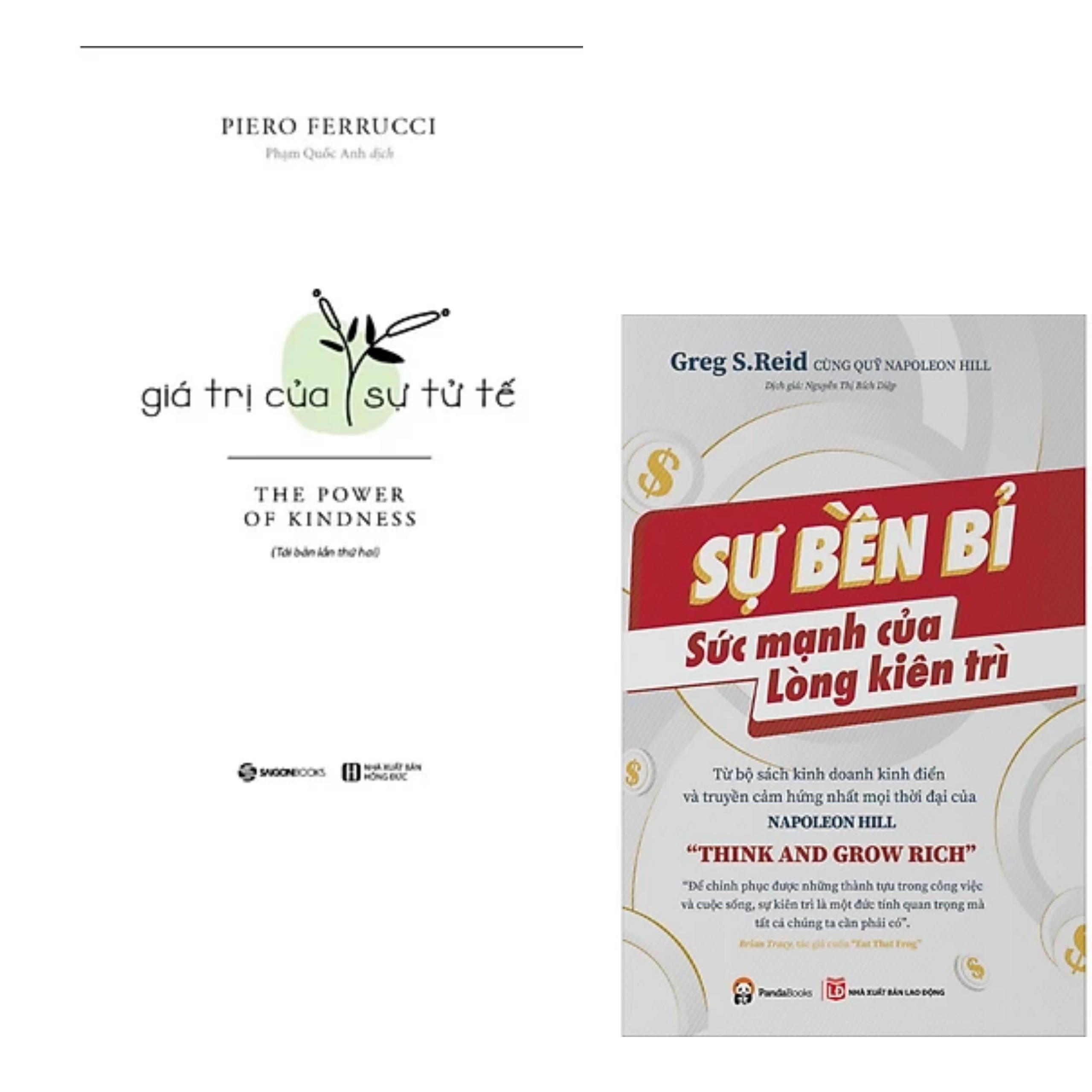 COMBO 2 cuốn sách tư duy - kĩ năng sống: Giá Trị Của Sự Tử Tế + Sự bền bỉ sức mạnh của lòng kiên trì