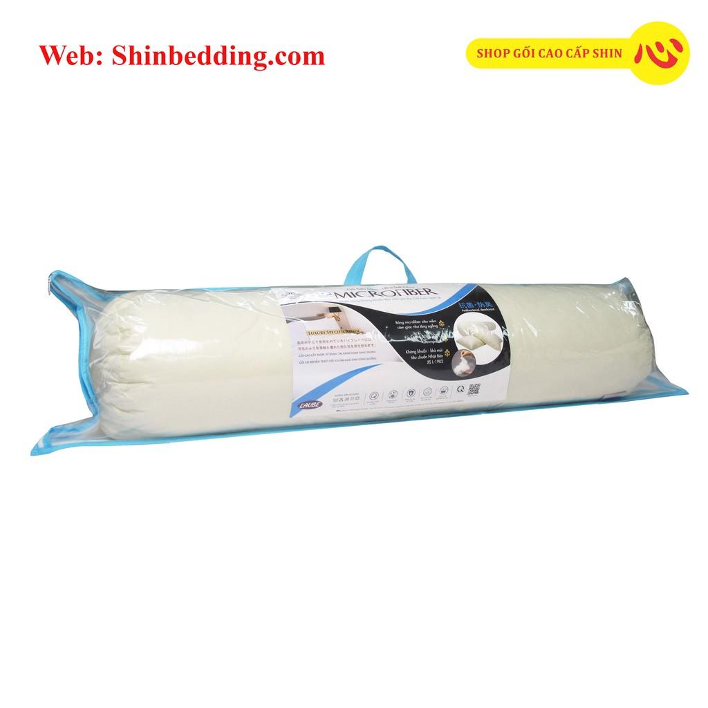 Gối ôm lông vũ nhân tạo siêu mềm khử mùi 35x100cm hiệu laube