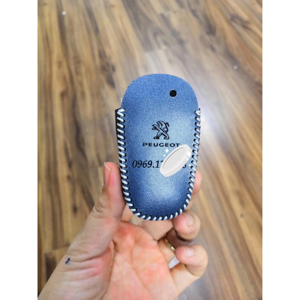Bao Da Chìa Khoá Peugeot 2008,3008,5008. Da Bò, Khắc Tên, Số ĐT Chủ Xe