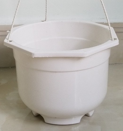 50 chậu treo trắng trơn đường kính 20x15cm-77472