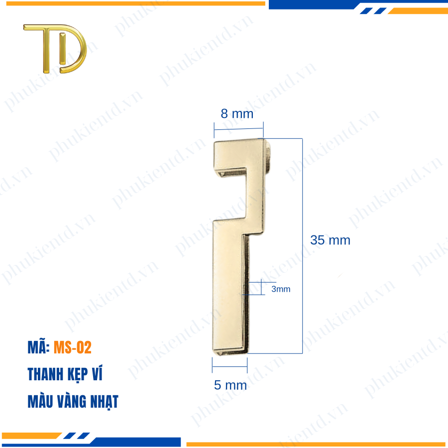 Thanh kẹp ví, kẹp ví tiền, kẹp kim loại, công nghệ mạ điện độ bền 5 - 8 năm