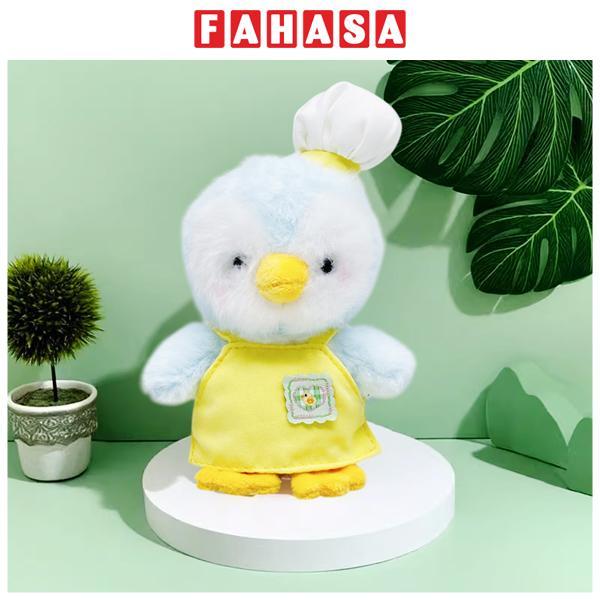 Móc Khóa Thú Bông Blue Penguin - HGT-19 - Tạp Dề Màu Vàng