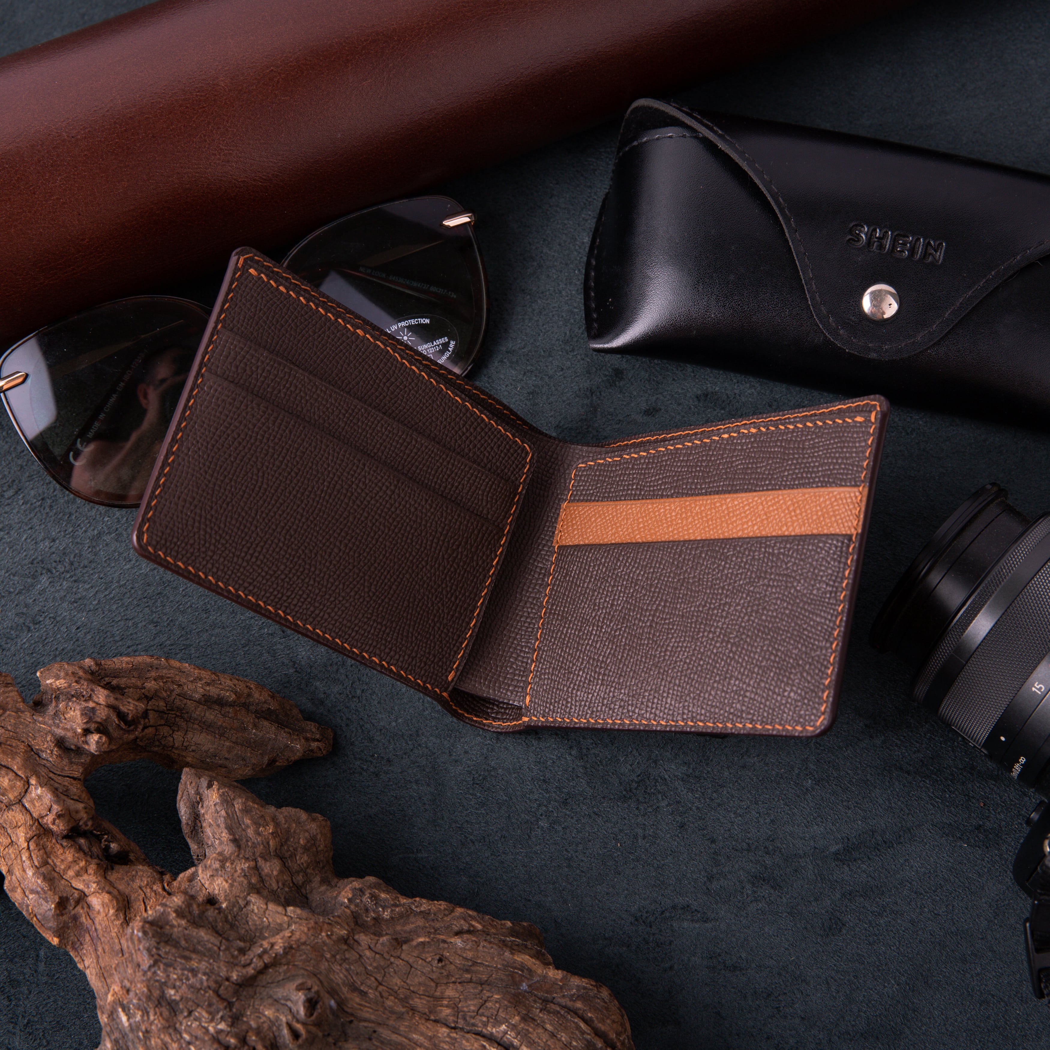 Ví nam ngang nhỏ  - Màu Nâu Chocolate