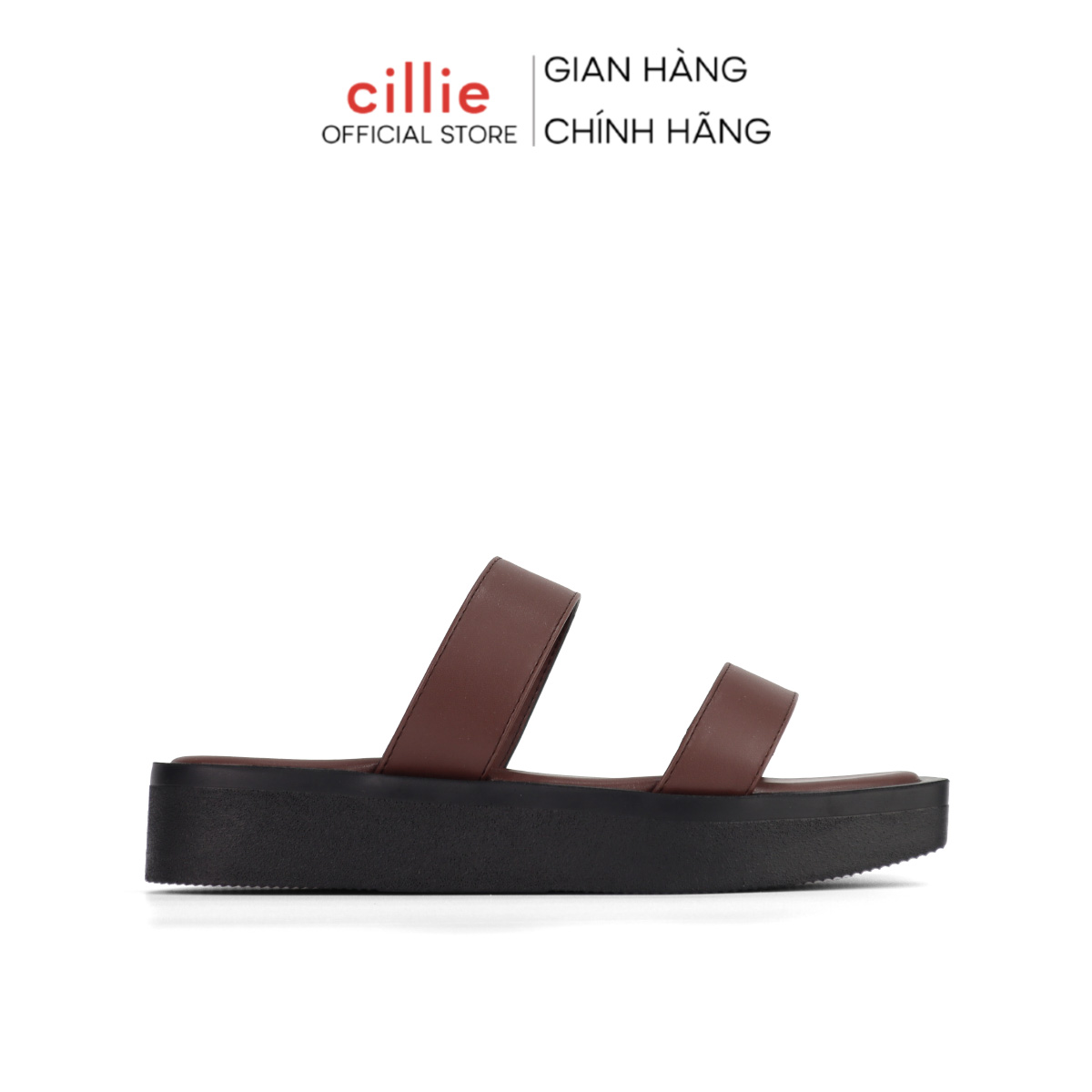 Dép nữ quai ngang đế bánh mì mùa hè trendy êm mềm cao 3cm đi chơi dạo phố Cillie 1113