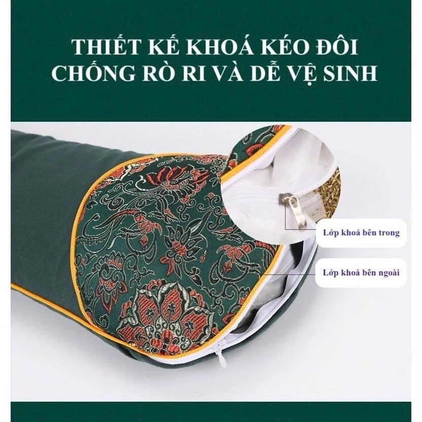 Gối Ngải Cứu Cắm Điện Giảm Đau Vai Gáy Cổ Gối Kê Cổ Thảo Dược Hương Thơm Thảo Mộc
