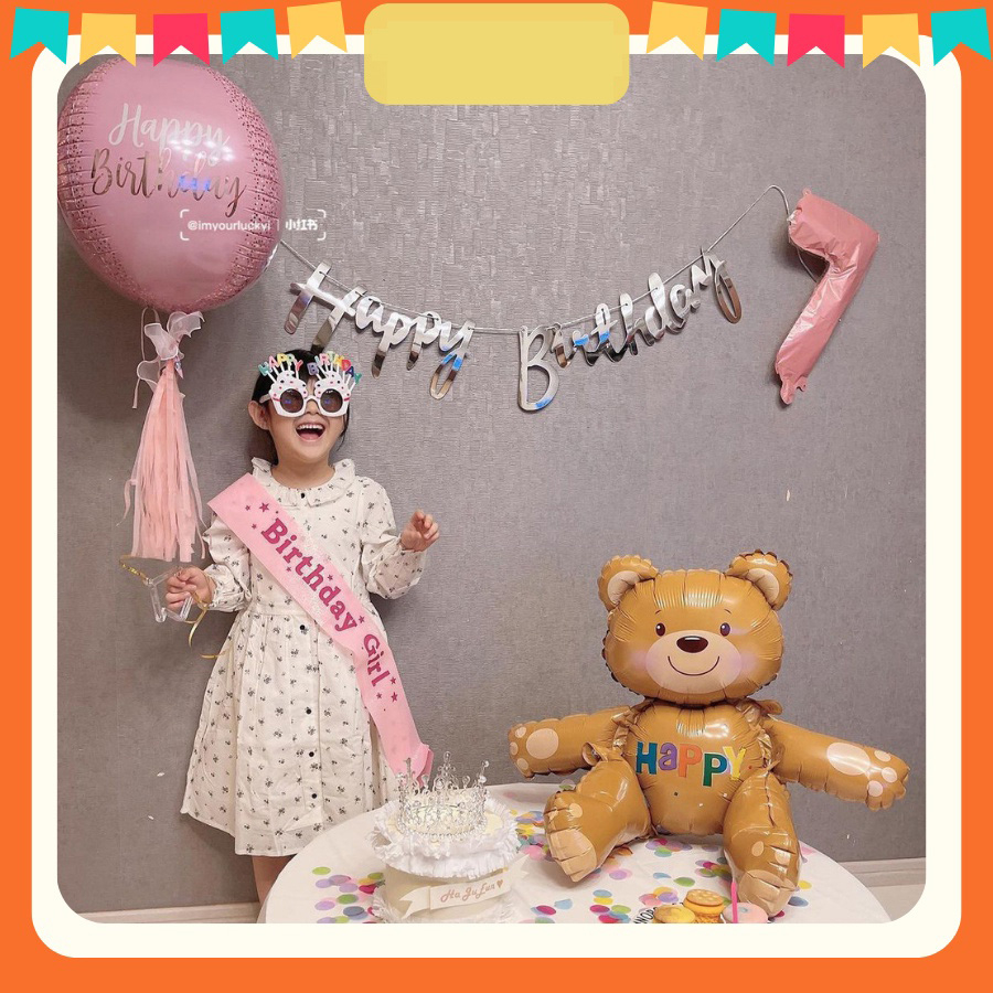 Sash Sinh Nhật Hoa Hậu Dây Ruy Băng Rôn Choàng Đeo Chéo Vai Chữ HAPPY BIRTHDAY Mừng Tiệc Sinh Nhật