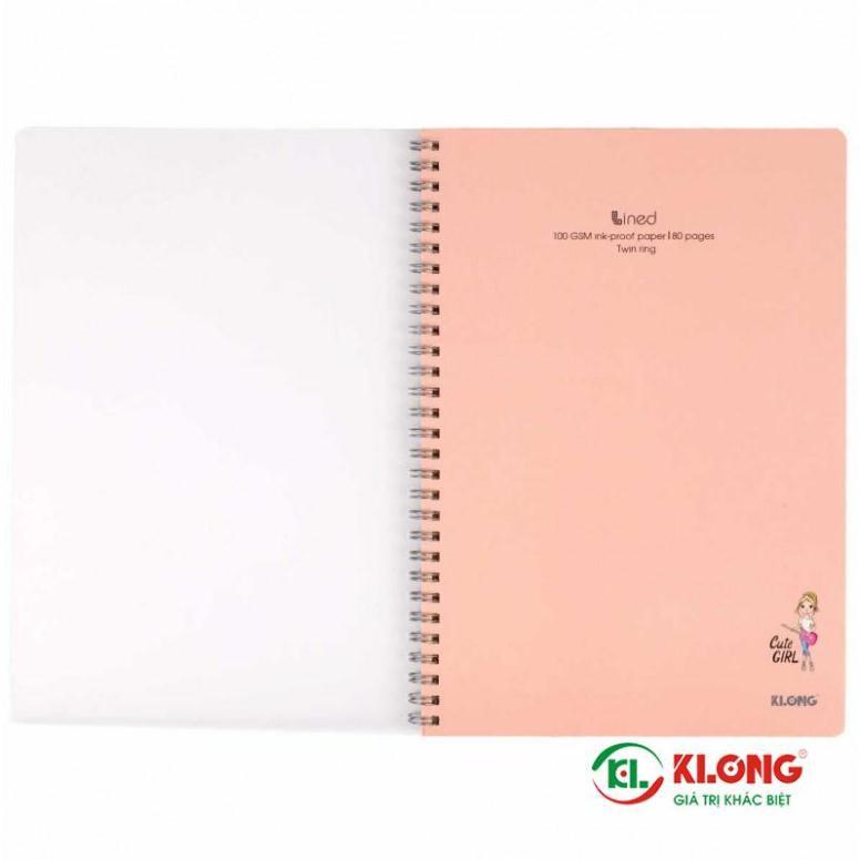 Vở kẻ ngang lò xo Lined - 80 trang; Ms 580