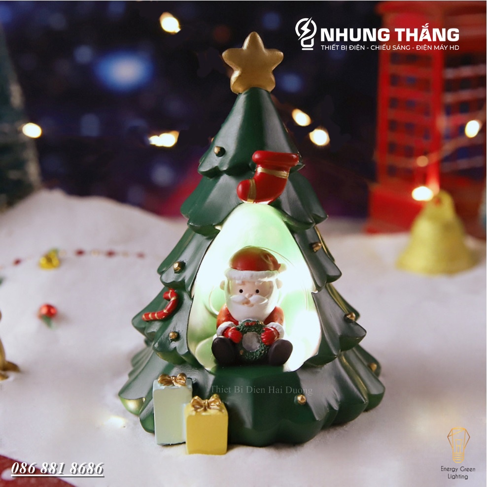 Quà Tặng Giáng Sinh - Nhiều Mẫu Đèn Ngủ Ông Già Noel Và Người Tuyết Siêu Dễ Thương - Trang Trí Giáng Sinh - Dùng Pin